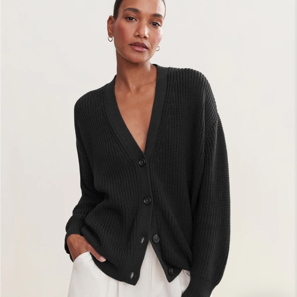 Jenni Kayne Cotton Cardigan Cocoon Sweater